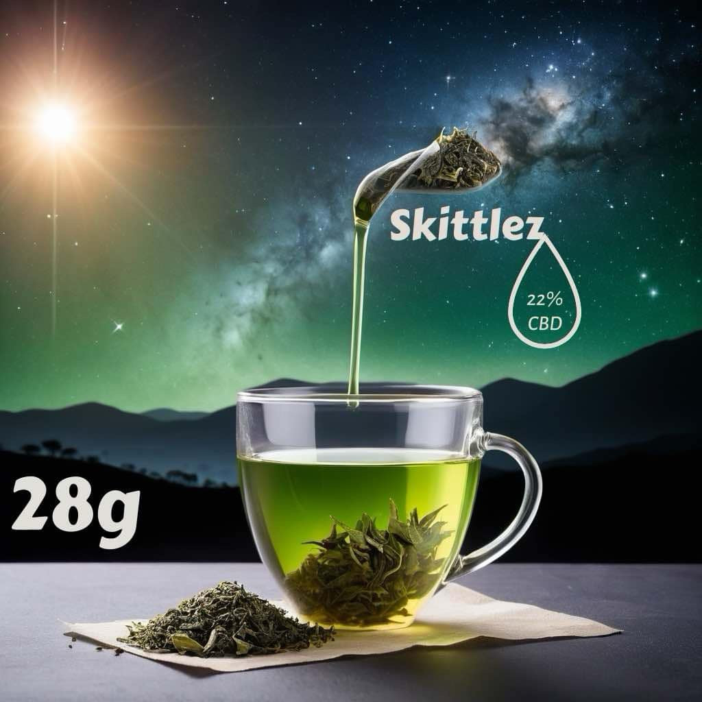 Skittlez- CBD Hemp tea flower 22%-1 oz.Greenhouse