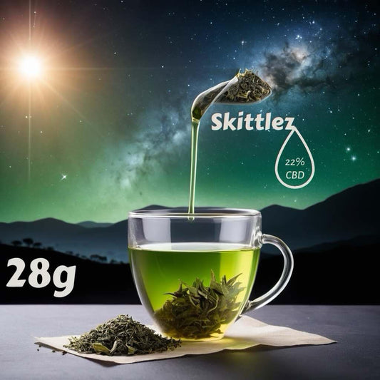 Skittlez- CBD Hemp tea flower 22%-1 oz.Greenhouse