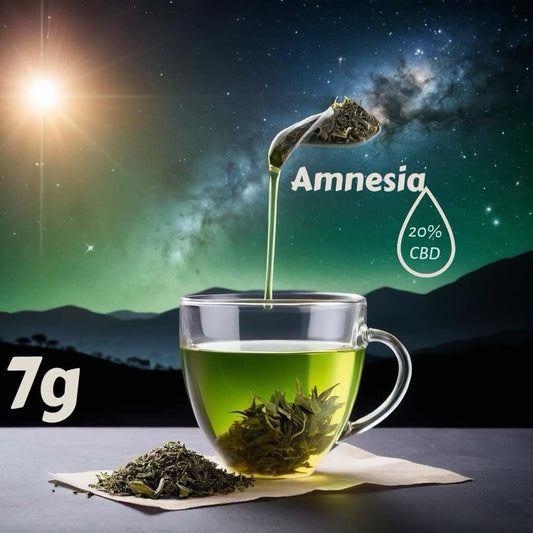 Amnesia-CBD Hemp tea flower- 20%- 1/4 oz - Greenhouse